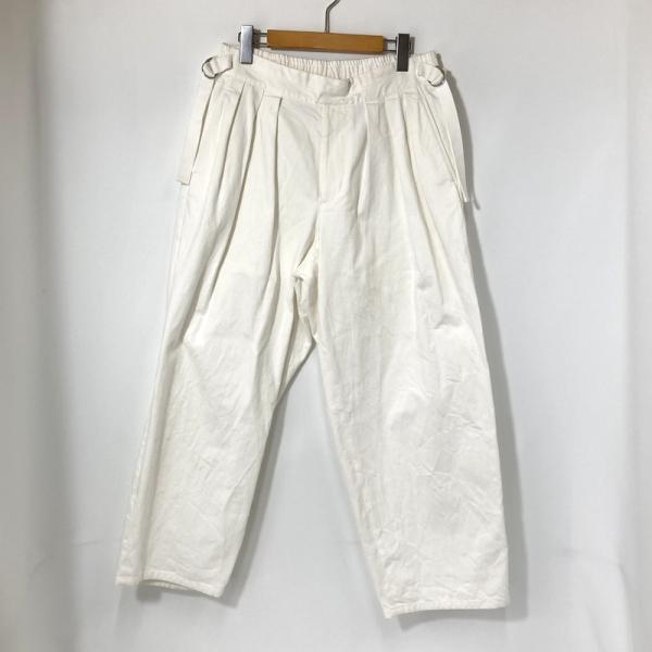 SAYAMOTO サヤモト ハカマアカネパンツ STY-21SS-P01 メンズ サイズ2 Mサイズ相当 ホワイト ボトムス A16041◆