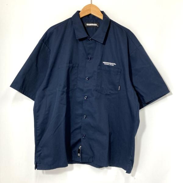 NEIGHBORHOOD ネイビー ワークシャツ Lサイズ NEIGHBORHOOD（ネイバーフッド） ワークシャツ 半袖 CLASSIC WORK EC