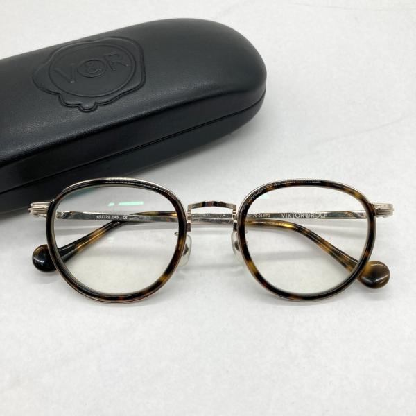 VIKTOR & ROLF ヴィクターアンドロルフ 眼鏡 70-0140 アイウェア 49□22 145 メンズ ブラウン ゴールド 服飾 B15623◆
