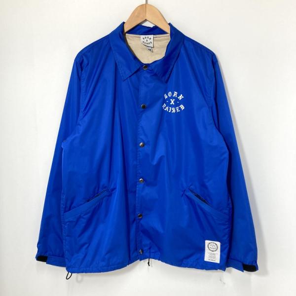 BORN x RAISED ボーンアンドレイズド THE TOWN COACH JACKET ザタウンコーチジャケット 35003 メンズ Mサイズ ブルー アウター A15550◆