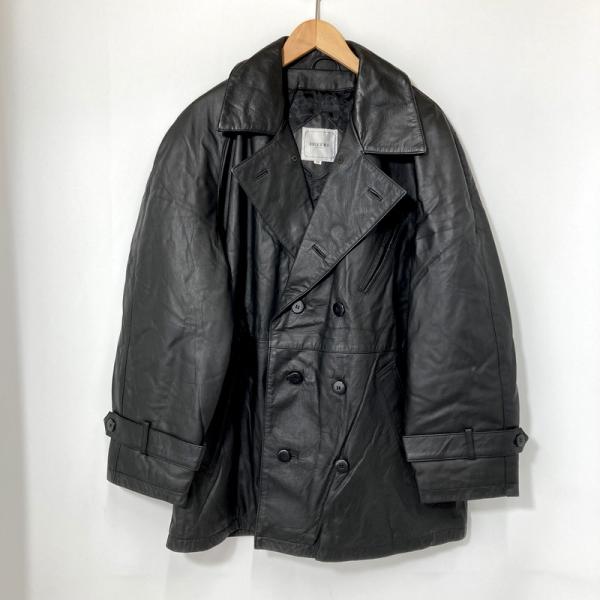 BREEKS ブリークス ダブルブレスト レザージャケット 0911 メンズ Mサイズ ブラック アウター A15642◆