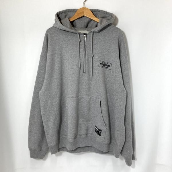 NEIGHBORHOOD ネイバーフッド クラシックスウェットハーフジップフーディー 252UWNH-CSM02 パーカー メンズ XLサイズ グレー トップス A15845◆