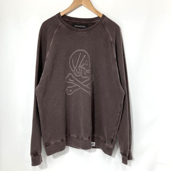 Neighborhood ネイバーフッド スウェットシャツ トレーナー 252FPNH-CSM04 メンズ Lサイズ ブラウン トップス A15844◆