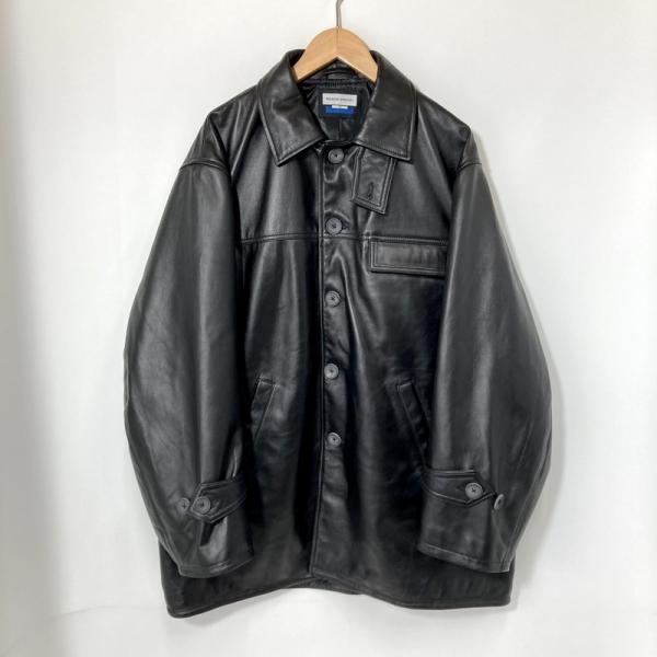 MAISON SPECIAL メゾンスペシャル シープレザーカーコート 11259161201 メンズ サイズ3 XXLサイズ相当 ブラック アウター A15848◆