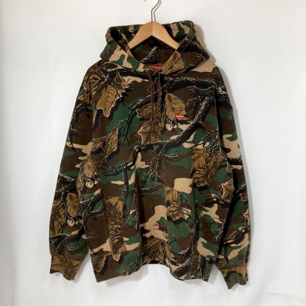 Supreme シュプリーム 22AW スモールボックスフーデッドスウェットシャツ フーディー パーカー メンズ Lサイズ ブラウン系 トップス A15908◆