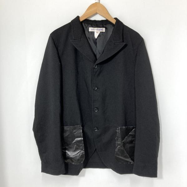 COMME des GARCONS SHIRT コムデギャルソンシャツ パッチポケットブレザー FP-J501 ジャケット メンズ Mサイズ ブラック アウター A16125◆