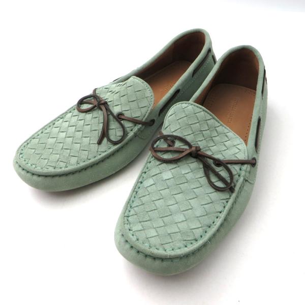 BOTTEGA VENETA イントレチャート レザー ドライビングシューズ