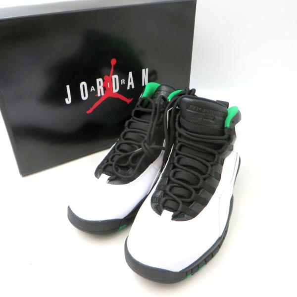 NIKE AIR JORDAN 10 RETRO 310805-137 スニーカー シューズ カジュアル 箱付き タグ付き 黒 白 エアジョーダン  27cm ホワイト ブラック ナイキ 靴 W7732☆