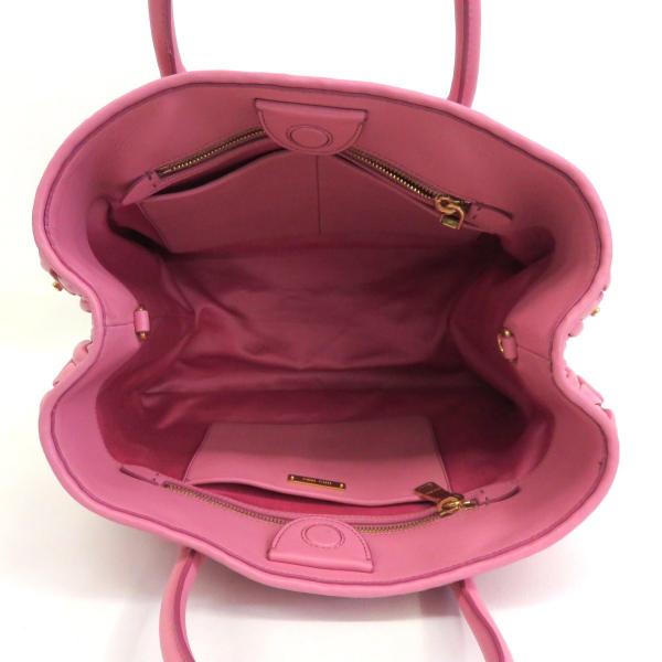 Miumiu 記念日 ミュウミュウ ハンドバッグ Rn1047 マテラッセ Geranio ピンク ショルダーバッグ Ta0636 ゴールド金具 トートバッグ レディース 中古 バック