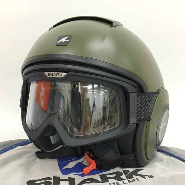 SHARK DRAK ダラク ジェットヘルメット ゴーグル付 美品 除菌消臭済