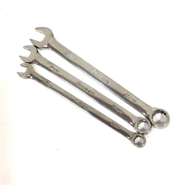 Snap-on（スナップオン） ショートコンビネーションレンチ 3本セット