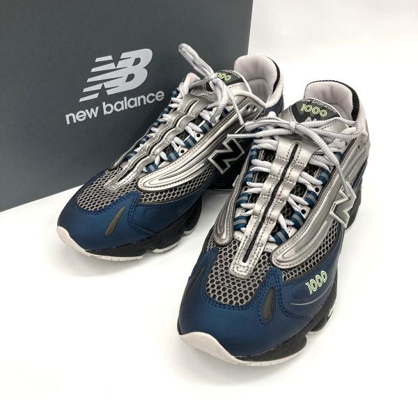 New Balance ニューバランス スニーカー M1000S BLUE SILVER 箱付き タグ付き ネイビー シルバー 26.5cm 靴 ★SS540