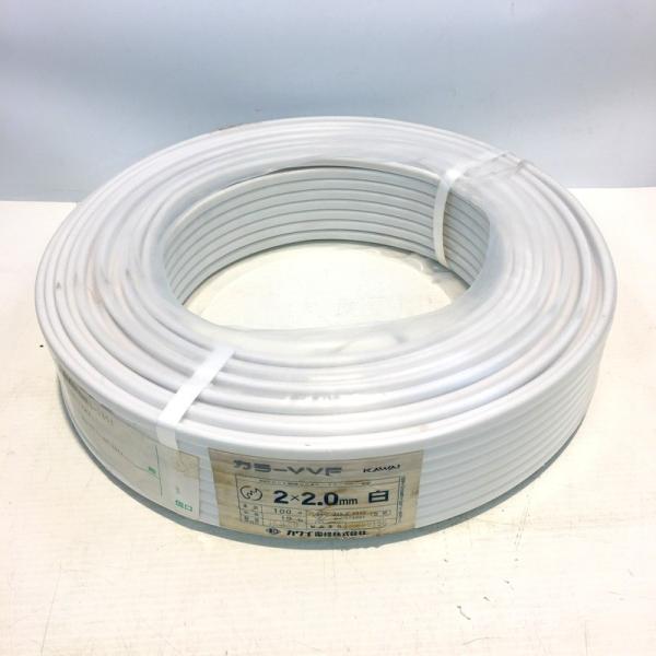VVFケーブル　2×2.0　カワイ　新品未使用　No.565 カワイ電線 VAケーブル VFF 2.0mm×2C 青 600V 100m巻 : 資材まー