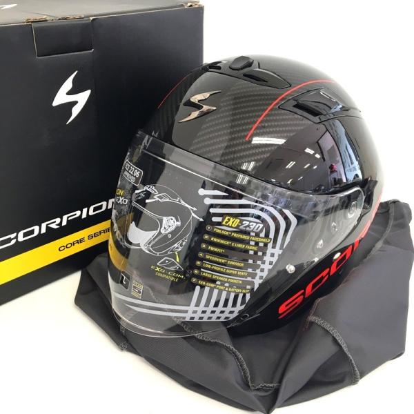 SCORPION EXO-230 QR ジェットヘルメット 除菌消臭済 Lサイズ ブラック