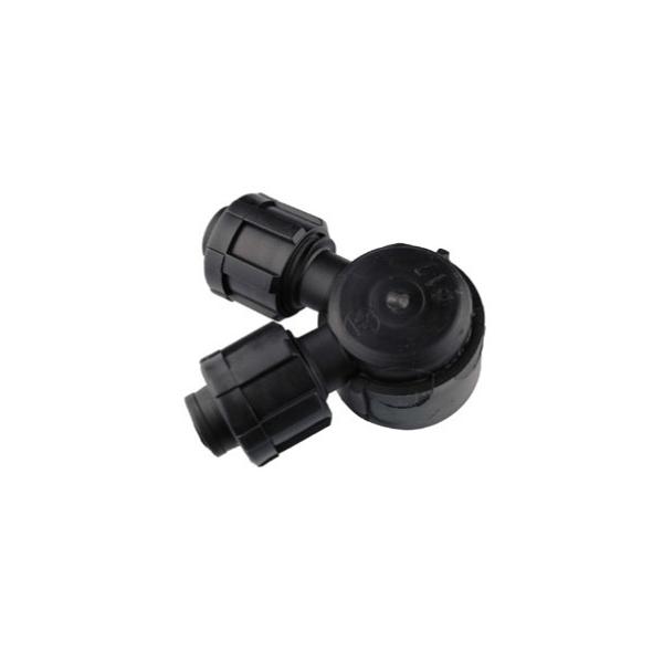 イリテック点滴チューブ継手ナット式メスネジ特殊コネクター2 方向ST2-R1625 16mm チューブ× 1