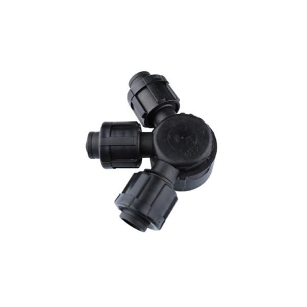 イリテック点滴チューブ継手ナット式メスネジ特殊コネクター3 方向ST3-R1625 16mm チューブ× 1
