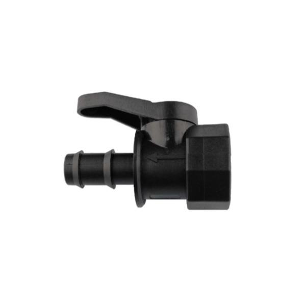 イリテック点滴パイプ継手ボールバルブバーブ式メスアダプターAP-2013V PP13mm × 3/4