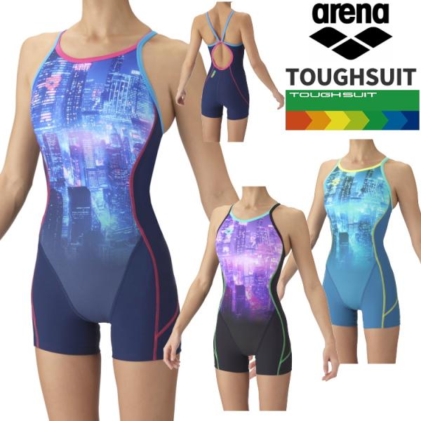 アリーナ arena 競泳水着 練習用水着 レディース トレーニングワンピーススパッツ タフスーツ AS6FWM25L