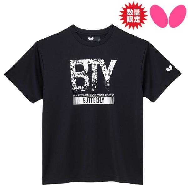 ■商品名  バタフライ BTY-Tシャツ25 47350 限定品  ■カラー ブラック×ホワイト(900)  ■サイズ男女兼用S、M、L、O、XO、2XO  ■素材　ポリエステル100%  ■原産国　ベトナム※公式試合では着用できません★メ...