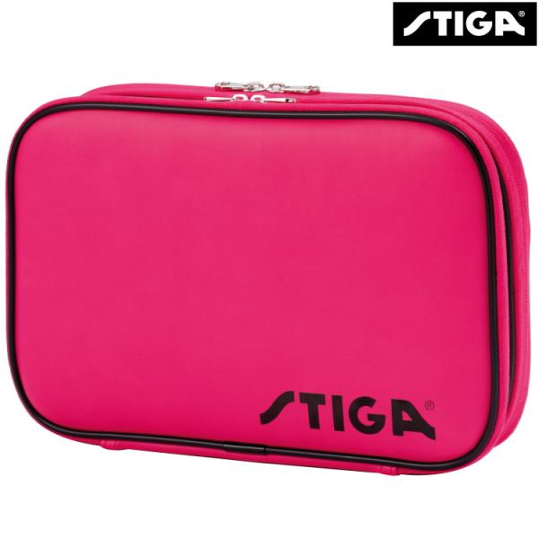 収納たっぷり。日本限定がオシャレ！ラケット（ シェークハンド、中国式ペン）が2本収納可能です。●商品名STIGA卓球ラケットケースクラシックダブルラケットケース日本限定バージョン●カラー　1419-1970-81　ピンク●サイズ　30×20...