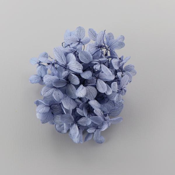 アジサイは、花びらを１枚ずつカットしてハーバリウムボールペンの花材として使えます。また、枝ごとまとめてハーバリウム制作時の空間埋め、色付け、アクセント用としても使えます。少量をクリアケースに入れていますので、小出しで使いたい場合に便利で、保...