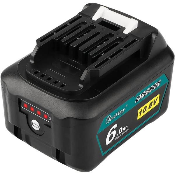 Waitley ウィトレ Makita マキタ 10.8V バッテリー 6.0Ah 互換 BL1015 BL1050 BL1060対応 マキタ10.8V掃除機対応 電動工具電池 残量指示付き 一年保証付き