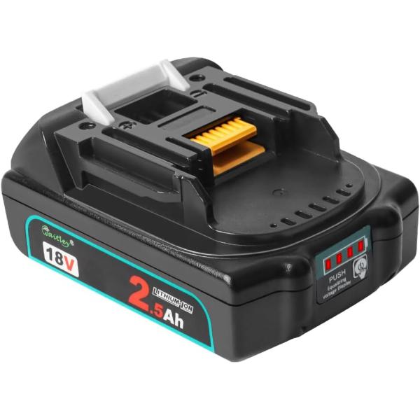 Waitley ウィトレ Makita マキタ 18V バッテリー 互換 2.5Ah 薄型 BL1815N BL1830B互換 マキタ18V 電動工具対応可能 PSE認証済 一年保証付き