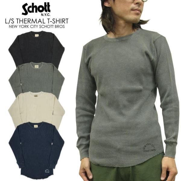Schott N.Y.C ショット 長袖 ロングスリーブ サーマルTシャツ L Schott N.Y.C ショット 長袖 ロングスリーブ サーマルTシャツ L