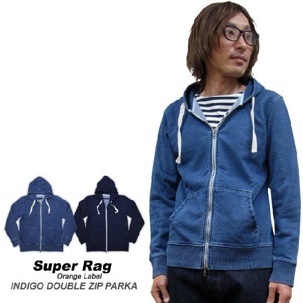 45' AI INDIGO ダブルジップパーカー FRED PERRY（フレッドペリー） パーカー メンズ /インディゴ