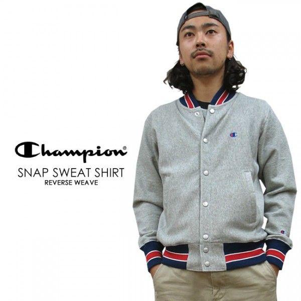 Champion（チャンピオン） リバースウィーブ スナップ スェットシャツ