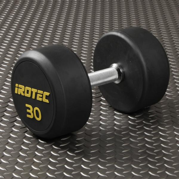 IROTEC（アイロテック） ダンベル ジムダンベル 30KG / ラバーダンベル