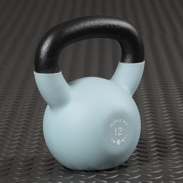 IROTEC FIT（アイロテック フィット）ネオプレーン ケトルベル スモーキーブルー 12KG  / ダンベル 鉄アレイ 鉄アレー 筋トレ器具 ダイエット器具 有酸素運動