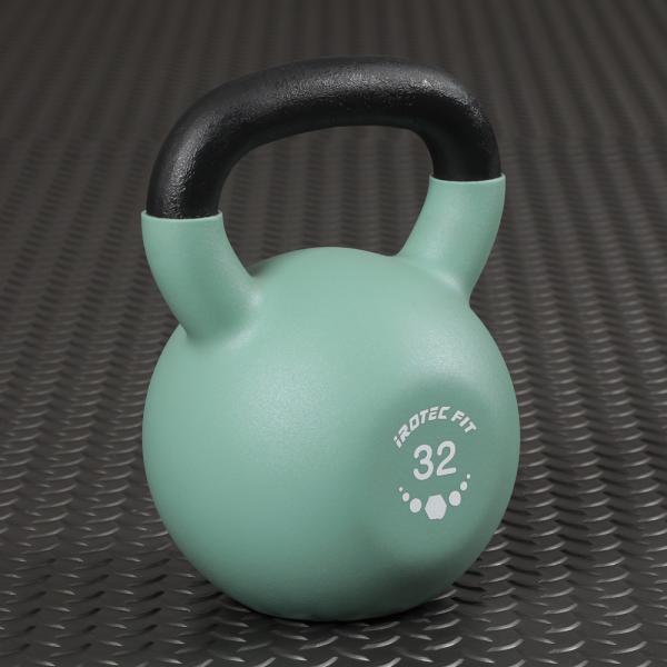 IROTEC FIT（アイロテック フィット）ネオプレーン ケトルベル ピスタチオグリーン 32KG  / ダンベル 鉄アレイ 鉄アレー 筋トレ器具 ダイエット器具 有酸素運動