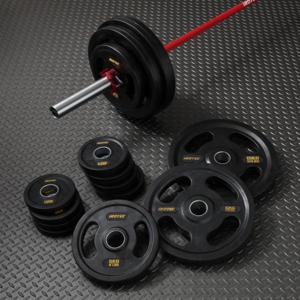 IROTEC（アイロテック） バーベルセット レッドオリンピックラバー