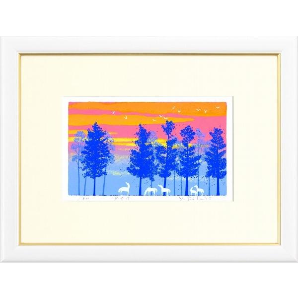 吉岡浩太郎の(夕焼け)シルクスクリーン 楽天市場】吉岡浩太郎 「 夕やけ ( 九頭馬 ) 」 ( インチ判 ) ジグレ