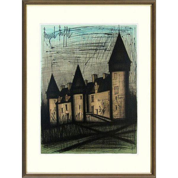 ベルナール・ビュッフェ『キュラン城』リトグラフ 【絵画 額付 新品
