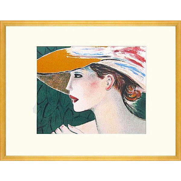 ジャン・ピエール・カシニョール、「欄干」　希少・大判画集画、新品額 ジャン・ピエール・カシニョール『木陰のオード』複製画 【絵画 額付