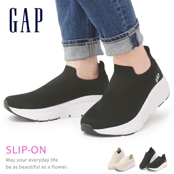 GAP ギャップ スリッポン スニーカー レディース ソックススニーカー ニットスニーカー 厚底 靴 GPU22517