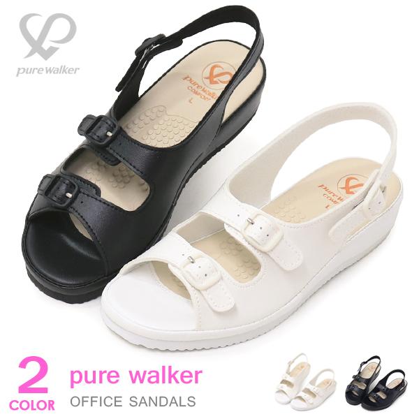 ナースサンダル オフィスサンダル レディース 疲れにくい 黒 白 Pw 01 Superfoot 通販 Yahoo ショッピング