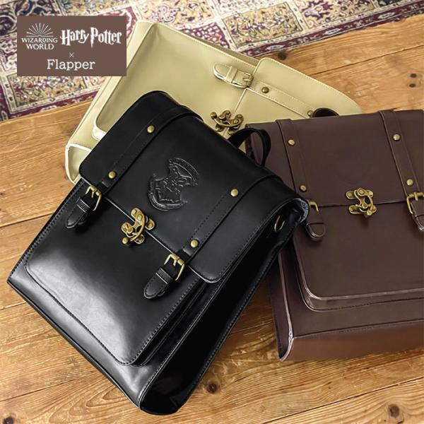 ハリーポッター リュック バッグ グッズ FLAPPER フラッパー ホグワーツ エンブレム 縦型 2way サッチェルバッグ レディース ショルダーバッグ A4 通勤 通学