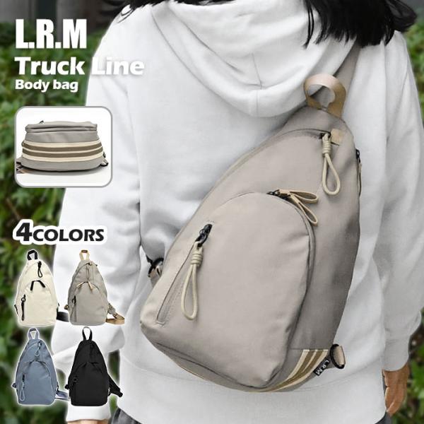 ボディバッグ レディース L.R.M トラックライン ワンショルダーバッグ ボディバック 斜めがけバッグ 斜め掛けバッグ おしゃれ 大人 軽量 軽い ペットボトル