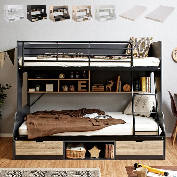 ※商品はお客様組み立てとなります。※床板の使用を随時変更しております。画像は変更前のものを使用しております。■サイズベッド：W202 x D127.5 x H159.5cmマットレスS：W97 x D195 x H12cmSD：W120 x...