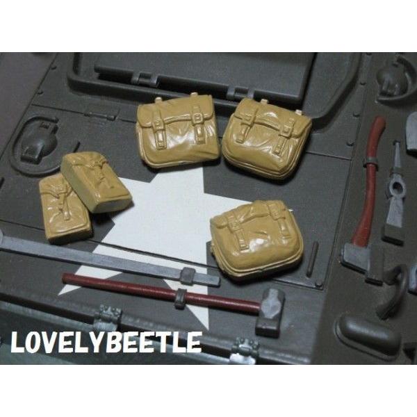 HL1/16RC戦車用 プラスチック製 アメリカ軍 装備品アクセサリーセット2 バッグ/マガジンポーチ