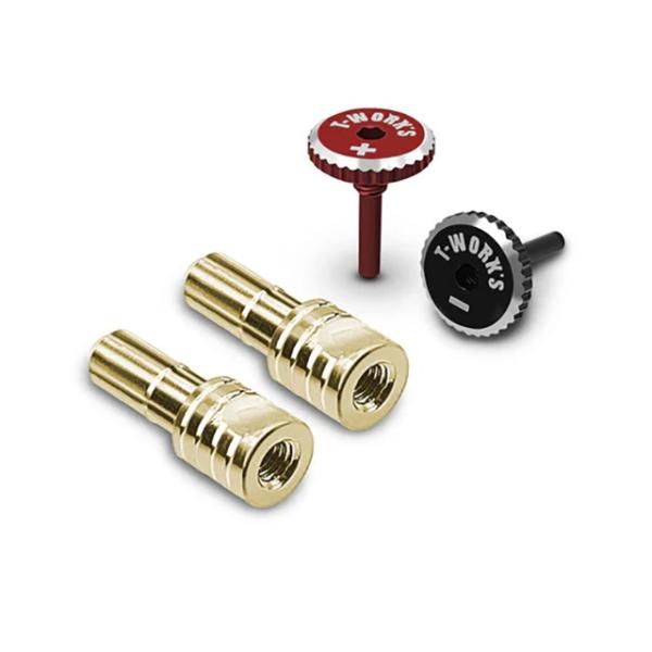 クイックロックバッテリーコネクター4mm(赤/黒) [EA-042-4-RB