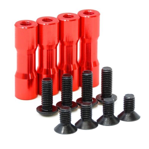 RDXサイドデッキ用ラウンドシェイプアルミポストセット(red/20mm RDXサイドデッキ用ラウンドシェイプアルミポストセット(red/20mm