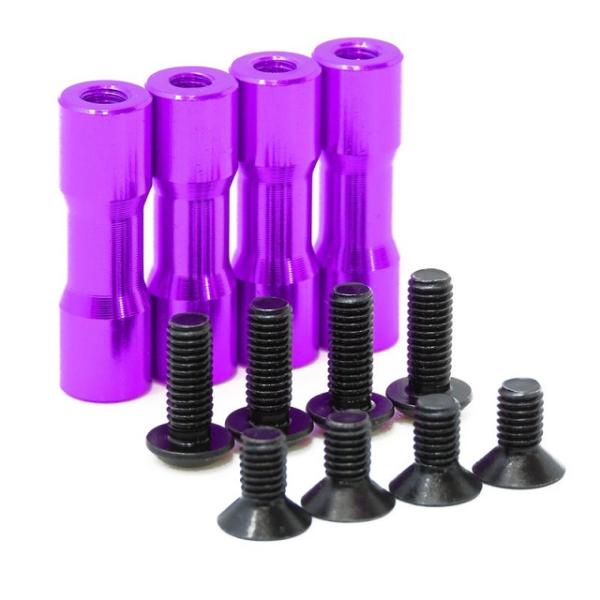 RDXサイドデッキ用ラウンドシェイプアルミポストセット(purple/20mm/4pcs) [0697-FD]