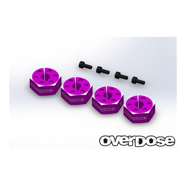 アルミホイールハブセット(6mm / パープル 4pcs) [OD2872] : スーパー