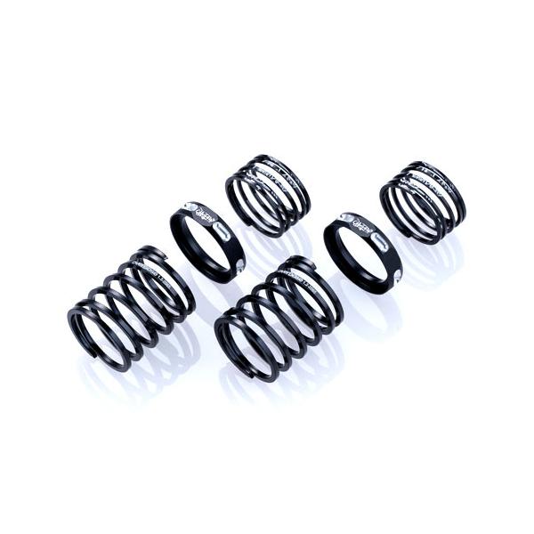 4Edge ツインスプリング 1.2-2065(線径□1.2/6.5巻/自由長20mm HSP付/2pcs/ブラック) [OD4008]