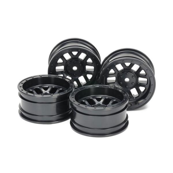 オバードドウズ、アルミホイール 26mm RCカー用 CC-02 12本スポークホイール(26mm幅・オフセット+6) ブラック4本 [SP