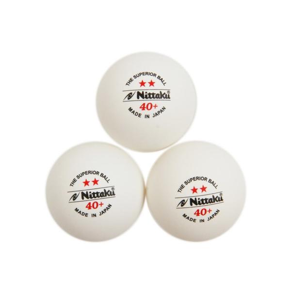 ニッタク（Nittaku）（メンズ、レディース、キッズ）卓球ボール プラ2スター 3個入 40ミリ NB-1320 トレーニング 練習球 自主練